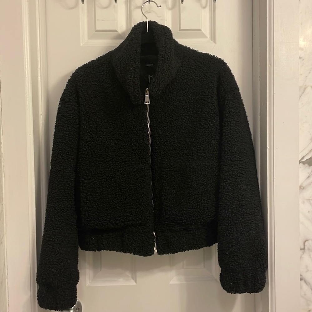 Black teddy coat